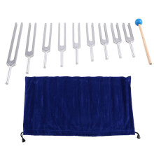 Tuning Forks Chakra Set, 174Hz/285Hz/396Hz/417Hz/528Hz/639Hz/741Hz/852Hz/963Hz,for Healing Chakra,Sound Therap Silver
