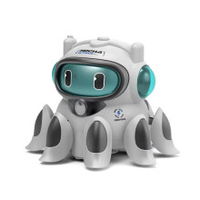 New Electric Universal Walking Octopus Automatic Obstacle Avoidance Swing Cool Lighting Music Sprayable Children'S Toy A