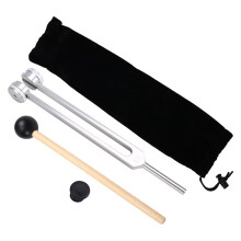 95 Hz Tuning Fork Instrument with Hammer and Silicone Base for Healing Sound Healing Therapy and Yoga