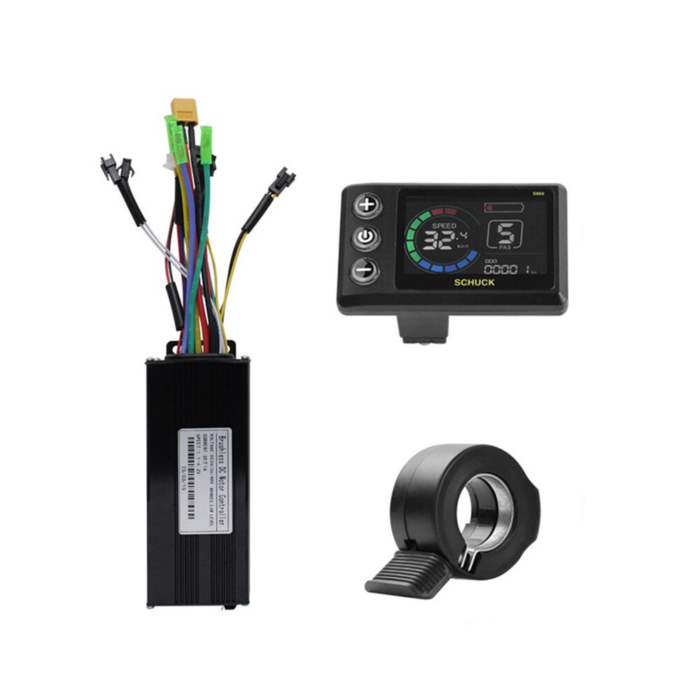 Electric Bicycle Kit With 3 Mode Sinewave Controller 36V 48V 30A With S869 Lcd Display And Thumb Throttle For Ebike 4713101901058