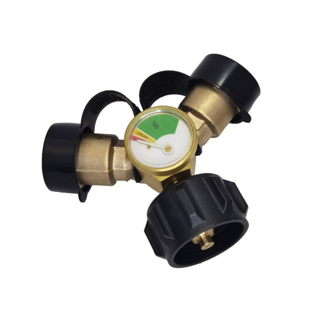 Photos - Other Bathroom Accessories Jojomino Propane Adapter Y Splitter Adapter 2 Way Gas Adapter POL and QCC1 Propane Tank Connector with Pressure Gauge
