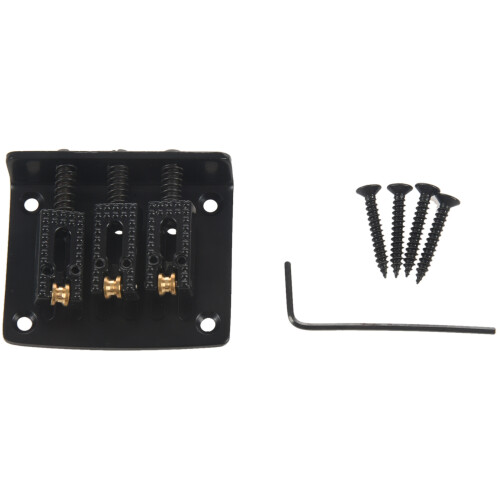 3 String Guitar  String Bridge Bridge Pull String Hard Tail Guitar Bridge Tail 3 String Guitar Replacement Black