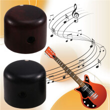 2PCS Electric Wood Guitar with Volume and Tone, Wood Knob, Rosewood Ebony with Point Knob, Potentiometer Cap
