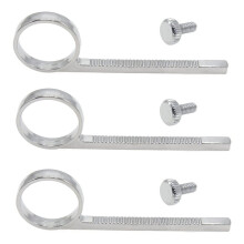 3 Stuks Zilveren Koperen Trompetschuifvingerring, Trompetventieltrekring met 3 Schroeven, Trompetschuifvingerring