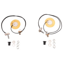 2Pcs 50MM Guitar Pickup Piezo Transducer Prewired Amplifier with 6.35MM Output Jack for Acoustic Guitar Ukulele Guitar