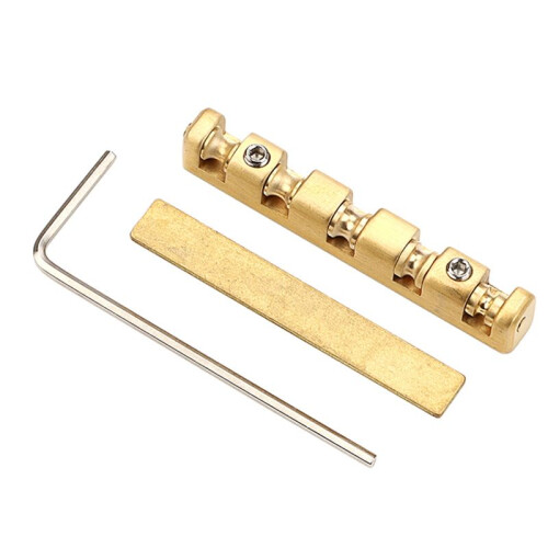 Elektrisk Gitarr Mässingsmutter 42 mm Höjdjusterbar Mässing Rullmutter Gitarr Mutter 6-Strängad Elektrisk Gitarr Ersättningsdelar