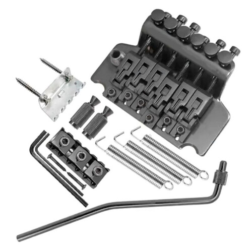 Elektryczna Gitara Twin-Vibrator Bridge Vibrato System Gitara Twin-Vibrator Twin-Vibrator String-Plate Bridge Czarny