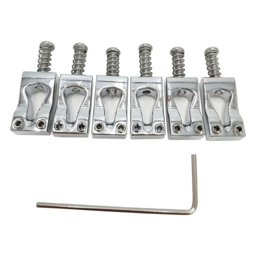 10,8 mm Elgitarr Kalebassbro Mässing Brosadel Vibrato Brosadel 6-Strängad Gitarrsadel Silver