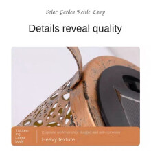 Luzes Solares para Pote de Rega, Chaleira de Metal Vintage, Cordão de Luz À Prova D'Água, Luzes de Fadas LED, Jardim Solar Ao Ar Livre