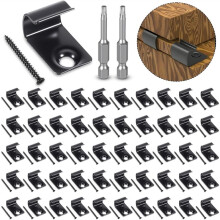 50Pc  Deck Clips, Universal Decking Clips with Torx Srews,Torx Bit,Stainless Steel  Clips Hidden Fasteners