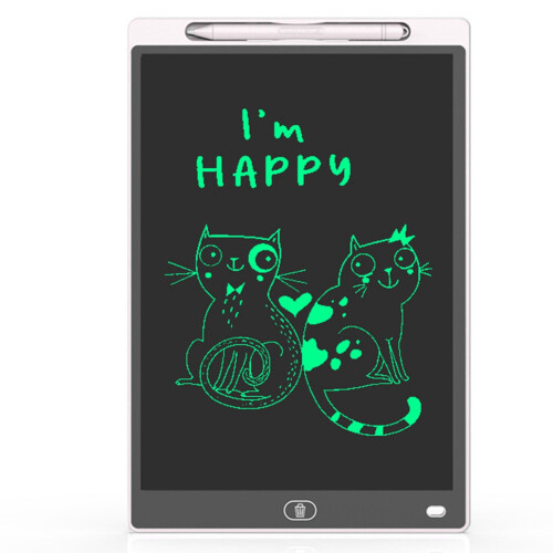Quadro de Desenho LCD de 12 Polegadas Adequado para Brinquedos Infantis, Pintura, Quadro de Escrita Eletrônico, Meninos (Monocromático) B