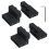 4 Pcs Black Barn Door Roller Stopper Hardware for Sliding Track Doors with Wrench 2