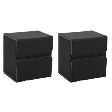 Caixa de Armazenamento Portátil para Jogos de Mesa, Protetor de Cartas, Caixa de Armazenamento de Capacidade, Preta