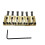 Elgitarrbrosadlar Mässing 10,5 mm Tremolo Delar Elgitarr Bridgesträngsadel Gitarrdelar Svart & Guld 1