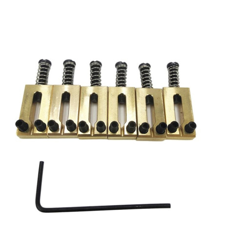 Elgitarrbrosadlar Mässing 10,5 mm Tremolo Delar Elgitarr Bridgesträngsadel Gitarrdelar Svart & Guld