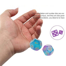 3PCS 12-Sided Astrological Dice, Divination, Astrology, Tarot Card Accessories, 12-Sided Dice, Dice Set