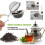 12Pcs Tea Infuser Loose Leaf Tea Snap  Tea Strainer Spoon Stainless Steel Tea Filter Steeper with Handle 3
