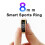 Smart Ring 16mAh, Größe 8, Edelstahl, 50m WR 9
