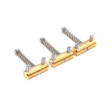 3Pcs Vintage Style Fixed Tele Electric Guitar Bridge Brass Saddles TL Bridge Guitar Parts