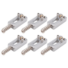 6 Pcs Metal Guitar Bridge Saddle  Roller String Tremolo Bridge Saddles for Electric Guitar Replacement Parts,Silver