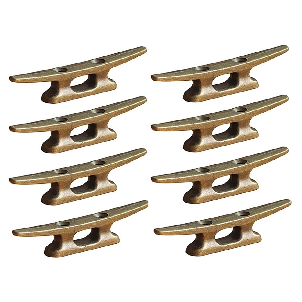Boat Dock Cleat 4 Inch For Mooring Boat Bronze Host Cast Iron Suitable For Nautical Beach Lake Maritime Decor,8Pcs 6032234105286