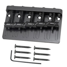 Prato de Cordas de 5 Cordas para Baixo Engrossado Ponte para Baixo EléTrico para Guitarra Baixo EléTrico de 5 Cordas AcessóRios Preto