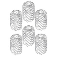 6-Teilige Dachrinnenschutzfilter 3-Zoll-Expand-Aluminiumfiltersieb Antiblockierende Blattabläufe Schmutzablauf-Netzabdeckung