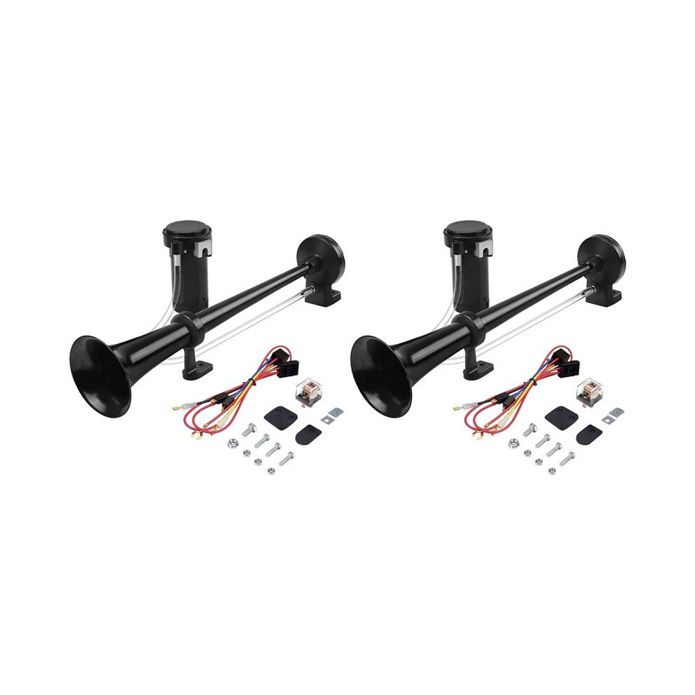 2X 150Db 24V Train Horn For Truck, Single Trumpet Truck Air Horn, For 24V Vehicles Train Car Ship Boat Lorry, 17 Inch 6031250389618