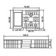 4 Stücke Schnell Anschluss Stecker 175A 600V Batterie Schnell Anschluss Netzstecker Winden Anschluss Grau für Maximal 1AWG Draht