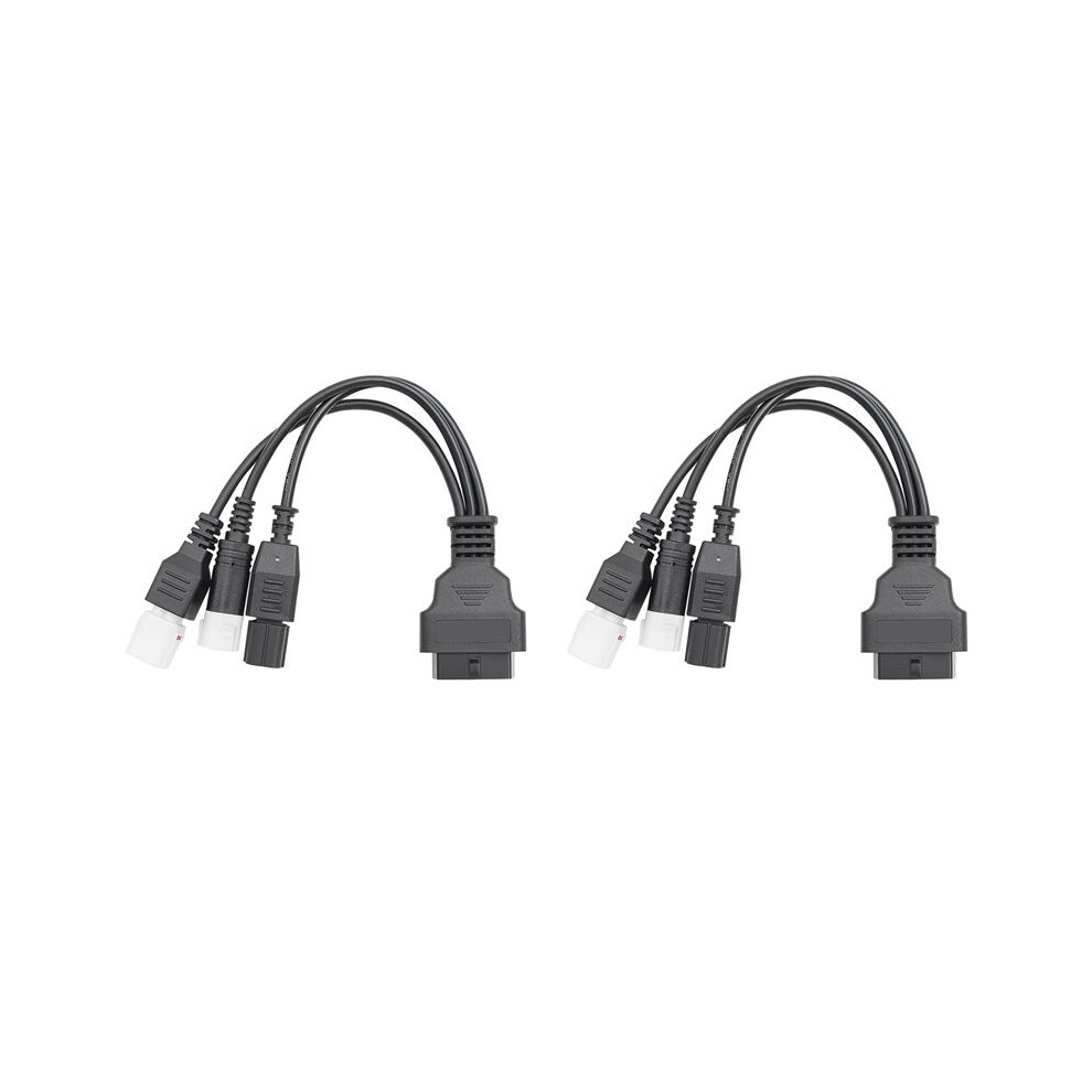 2X For 3Pin/4Pin 6Pin Motorcycle Obd Diagnostic Canbus Connector Cable Obd2 3 In1 Plug Cable Adapter 6031353609378