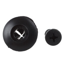 80 Stueck 8mm Loch Eindruecken Spreizschraube Steuerung Clips Plastik Niete - Schwarz