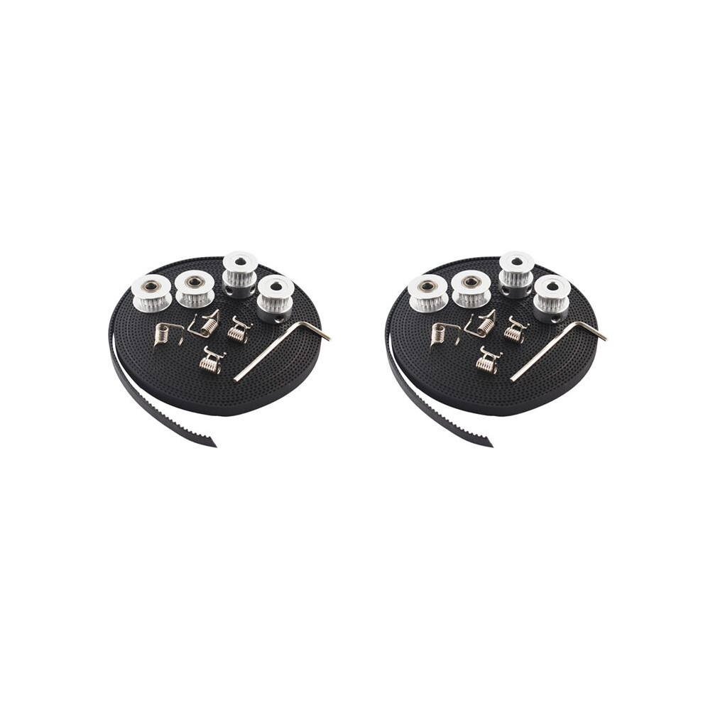4X Gt2 Pulley 20 Teeth Bore 5Mm + Gt2 6Mm Timing Belt & 4X Idler 8X Tensioner For 3D Printer Reprap 6034264313037