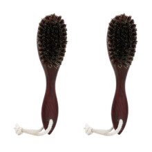 2X Pferdehaar Welle Haar Bart Bürste Haar Kamm Holz Griff Großer Gebogener Kamm Männer Natur Haar Kämme Haar Styling Werkzeuge