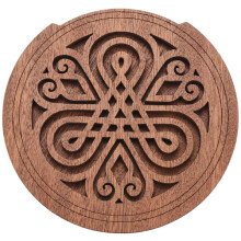 Guitar Wooden Soundhole Sound Hole Cover Block Feedback Buffer Mahogany Wood for EQ Acoustic Folk Guitars 7#