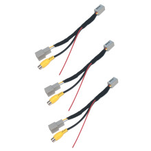 3X Car Rear View Camera RCA Video Reverse Camera Convert Cable Adapter for Outlander ASX GF GG ZJ