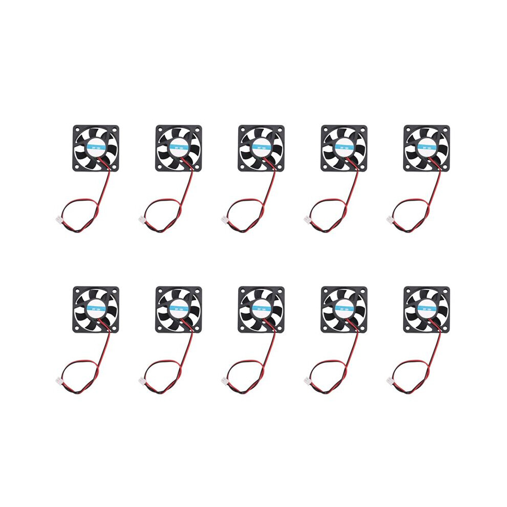 10Pcs 50Mm X 50Mm X 10Mm 5010 12V 0.1A 2Pin Brushless Cooling Fan 6032309131172
