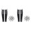 2X Side Skirts Fits Universal Vehicles Black 450mm Exterior Side Bottom  Extensions Splitter Lip Car Diffusers 1