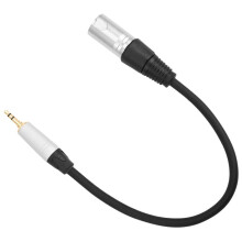 2X 0,3 Meter 3,5-mm-Klinkenstecker auf 3-Poliges, Abgeschirmtes XLR-Stereokabel für Mikrofon-Audioaufnahmen