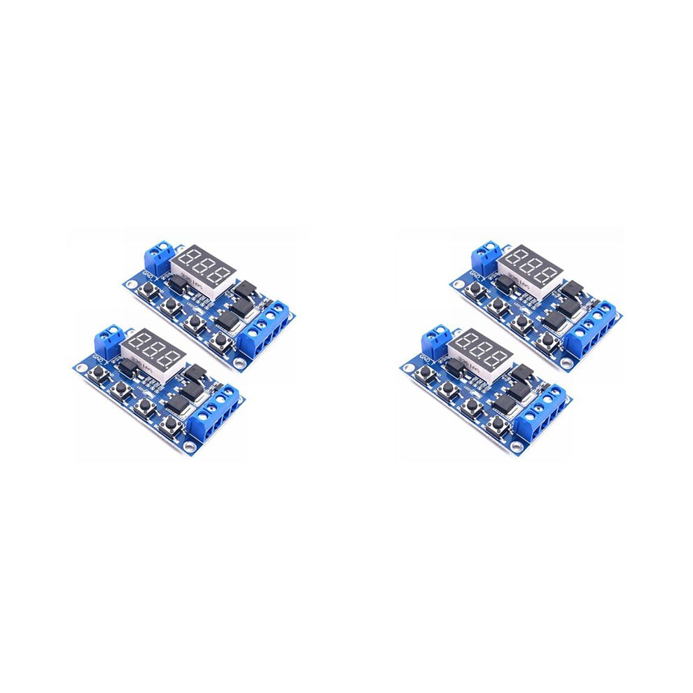 4Pcs Dc12-24V Dual Mos Digital Delay Relay Trigger Cycle Timer Delay Circuit Board Timing Control Module 4713194174339