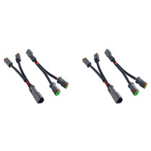 4X Y Typ Kabel Deutsch DT DTP 2 Pin Buchsen Adapter für LED Pod Arbeits Scheinwerfer Nachrüstungs Stecker Kabelbaum
