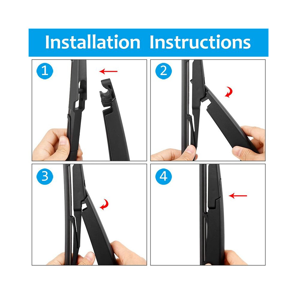 2 Set 288Mm Rear Windshield Wiper Blade Arm Set For Carens Sportage For I10 For Carens Sorento Sportage 4712562042508