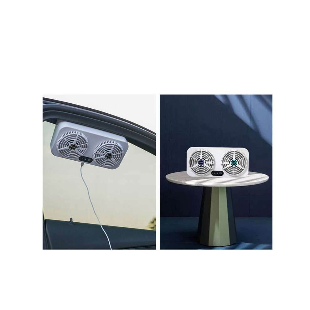 2X Usb Car Cooling Tool Car Exhaust Fan Vehicle Air Circulation Smoke Exhaust Fan Car Ventilation Fan For Car Home 6031455263409