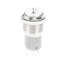 4X 12V 16mm Car LED Light Momentary Horn Button Metal Push Button