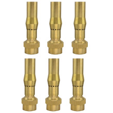 6pcs 3/4 Inch Brass Foam Jet Fountain Nozzles Garden Landscape Fountain Adjustable Multi-Spray Nozzle