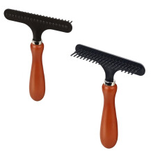 Tierkämme, Entwirrungskämme mit Holzgriff, Hundekämme, Haarentfernungs- und Massagekämme, Tierbedarf.