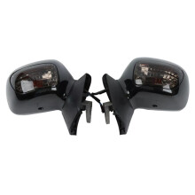 1Pair Motorcycle Rearview Mirrors&Smoke Signal Lens for Goldwing GL1800 2001-2017 Reverse Rear Mirror Turn Signals