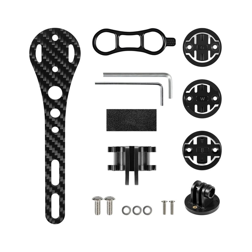 Saudism Lightweigt Carbon Fiber Bike Speedometer Mount Multifunctional Road Bicycle Light Holder Universal Mtb Mount