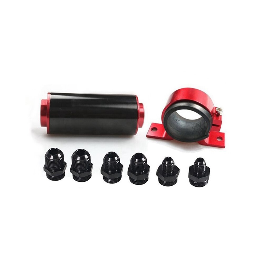 50Mm 100 Aluminum Fuel Filter High Flow With An6 An8 An10 Fitting Adapters, Mounting Bracket, Wrench 4711930057403