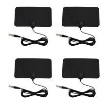 4X Flat HD Digital Indoor Zoom TV Antenna HDTV 50 Mile Range TVFox VHF UHF DVB