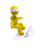 Figurine de ski et de snowboard créative, ornement à-Jaune 1